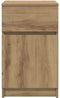 vidaXL - Nachtkastjes - 2 - st - 39x35x65cm - bewerkt - hout - artisanaal - eikenkleur
