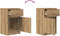 vidaXL - Nachtkastjes - 2 - st - 39x35x65cm - bewerkt - hout - artisanaal - eikenkleur