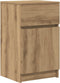 vidaXL - Nachtkastjes - 2 - st - 39x35x65cm - bewerkt - hout - artisanaal - eikenkleur