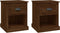 vidaXL - Nachtkastjes - 2 - st - 39x39x47,5 - cm - bewerkt - hout - bruin - eikenkleur