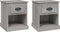 vidaXL - Nachtkastjes - 2 - st - 39x39x47,5 - cm - bewerkt - hout - grijs - sonoma - eiken