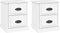 vidaXL - Nachtkastjes - 2 - st - 39x39x47,5 - cm - bewerkt - hout - wit