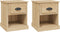 vidaXL - Nachtkastjes - 2 - st - 39x39x47,5 - cm - bewerkt - hout - sonoma - eikenkleur