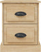 vidaXL - Nachtkastjes - 2 - st - 39x39x47,5 - cm - bewerkt - hout - sonoma - eikenkleur
