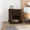 vidaXL - Nachtkastjes - 2 - st - 39x39x47,5 - cm - bewerkt - hout - gerookt - eikenkleur