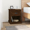 vidaXL - Nachtkastjes - 2 - st - 39x39x47,5 - cm - bewerkt - hout - bruin - eikenkleur