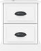 vidaXL - Nachtkastjes - 2 - st - 39x39x47,5 - cm - bewerkt - hout - hoogglans - wit