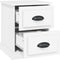 vidaXL - Nachtkastjes - 2 - st - 39x39x47,5 - cm - bewerkt - hout - wit