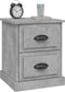 vidaXL - Nachtkastjes - 2 - st - 39x39x47,5 - cm - bewerkt - hout - betongrijs