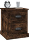 vidaXL - Nachtkastjes - 2 - st - 39x39x47,5 - cm - bewerkt - hout - gerookt - eikenkleur