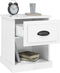 vidaXL - Nachtkastjes - 2 - st - 39x39x47,5 - cm - bewerkt - hout - hoogglans - wit