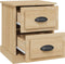 vidaXL - Nachtkastjes - 2 - st - 39x39x47,5 - cm - bewerkt - hout - sonoma - eikenkleur