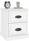 vidaXL - Nachtkastjes - 2 - st - 39x39x47,5 - cm - bewerkt - hout - hoogglans - wit