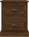 vidaXL - Nachtkastjes - 2 - st - 39x39x47,5 - cm - bewerkt - hout - bruin - eikenkleur