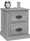 vidaXL - Nachtkastjes - 2 - st - 39x39x47,5 - cm - bewerkt - hout - grijs - sonoma - eiken