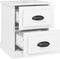 vidaXL - Nachtkastjes - 2 - st - 39x39x47,5 - cm - bewerkt - hout - hoogglans - wit