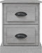 vidaXL - Nachtkastjes - 2 - st - 39x39x47,5 - cm - bewerkt - hout - grijs - sonoma - eiken