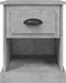 vidaXL - Nachtkastjes - 2 - st - 39x39x47,5 - cm - bewerkt - hout - betongrijs