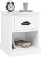 vidaXL - Nachtkastjes - 2 - st - 39x39x47,5 - cm - bewerkt - hout - hoogglans - wit