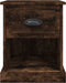 vidaXL - Nachtkastjes - 2 - st - 39x39x47,5 - cm - bewerkt - hout - gerookt - eikenkleur