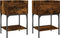 vidaXL - Nachtkastjes - 2 - st - 40,5x31x60 - cm - bewerkt - hout - gerookt - eikenkleur
