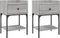 vidaXL - Nachtkastjes - 2 - st - 40,5x31x60 - cm - bewerkt - hout - grijs - sonoma - eiken