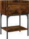 vidaXL - Nachtkastjes - 2 - st - 40,5x31x60 - cm - bewerkt - hout - gerookt - eikenkleur