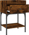 vidaXL - Nachtkastjes - 2 - st - 40,5x31x60 - cm - bewerkt - hout - gerookt - eikenkleur