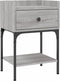 vidaXL - Nachtkastjes - 2 - st - 40,5x31x60 - cm - bewerkt - hout - grijs - sonoma - eiken