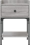 vidaXL - Nachtkastjes - 2 - st - 40,5x31x60 - cm - bewerkt - hout - grijs - sonoma - eiken