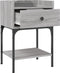 vidaXL - Nachtkastjes - 2 - st - 40,5x31x60 - cm - bewerkt - hout - grijs - sonoma - eiken