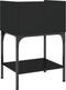 vidaXL - Nachtkastjes - 2 - st - 40,5x31x60 - cm - bewerkt - hout - zwart