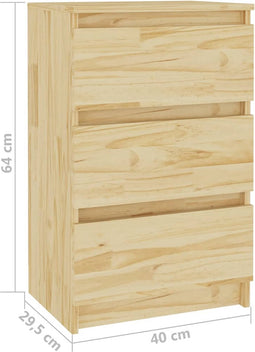 vidaXL - Nachtkastjes - 2 - st - 40x29,5x64 - cm - massief - grenenhout