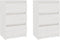 vidaXL - Nachtkastjes - 2 - st - 40x29,5x64 - cm - massief - grenenhout - wit