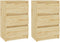 vidaXL - Nachtkastjes - 2 - st - 40x29,5x64 - cm - massief - grenenhout