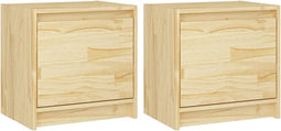 vidaXL - Nachtkastjes - 2 - st - 40x30,5x40 - cm - massief - grenenhout