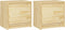 vidaXL - Nachtkastjes - 2 - st - 40x30,5x40 - cm - massief - grenenhout