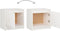 vidaXL - Nachtkastjes - 2 - st - 40x30,5x40 - cm - massief - grenenhout - wit