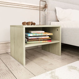vidaXL - Nachtkastjes - 2 - st - 40x30x30 - cm - bewerkt - hout - sonoma - eikenkleurig