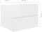 vidaXL - Nachtkastjes - 2 - st - 40x30x30 - cm - bewerkt - hout - hoogglans - wit