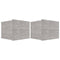 vidaXL - Nachtkastjes - 2 - st - 40x30x30 - cm - bewerkt - hout - betongrijs