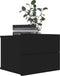 vidaXL - Nachtkastjes - 2 - st - 40x30x30 - cm - bewerkt - hout - zwart