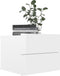 vidaXL - Nachtkastjes - 2 - st - 40x30x30 - cm - bewerkt - hout - hoogglans - wit