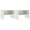 vidaXL - Nachtkastjes - 2 - st - 40x30x30 - cm - bewerkt - hout - hoogglans - wit