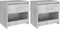 vidaXL - Nachtkastjes - 2 - st - 40x30x39 - cm - bewerkt - hout - betongrijs