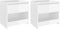 vidaXL - Nachtkastjes - 2 - st - 40x30x39 - cm - bewerkt - hout - hoogglans - wit