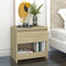 vidaXL - Nachtkastjes - 2 - st - 40x30x39 - cm - bewerkt - hout - sonoma - eikenkleurig