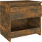 vidaXL - Nachtkastjes - 2 - st - 40x30x39 - cm - bewerkt - hout - gerookt - eikenkleurig