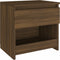 vidaXL - Nachtkastjes - 2 - st - 40x30x39 - cm - bewerkt - hout - bruin - eikenkleur