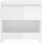 vidaXL - Nachtkastjes - 2 - st - 40x30x39 - cm - bewerkt - hout - hoogglans - wit